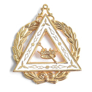 Grand Worthy Esther OES Officer Collar Jewel – Gold Plated With White