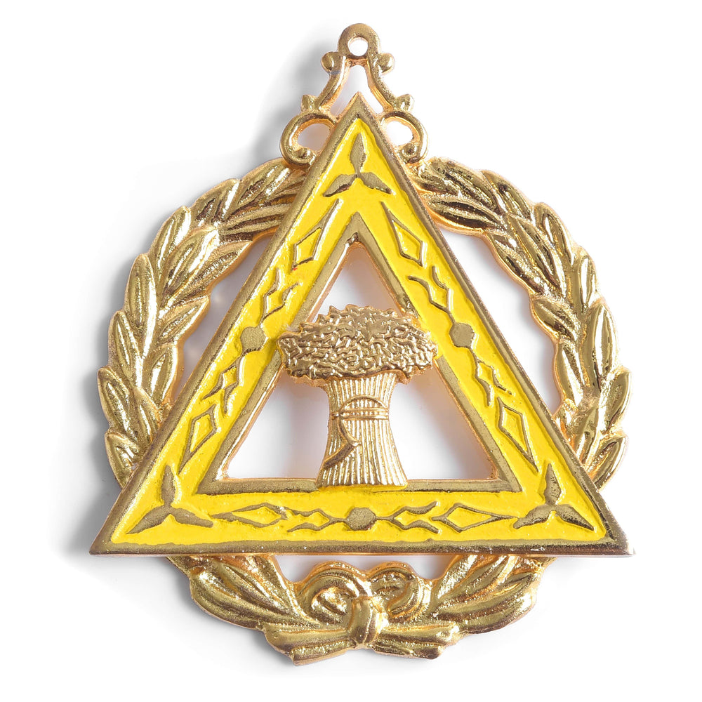 Riaz Impex Masonic Jewels Grand Worthy Ruth OES Officer Collar Jewel – Gold Plated With Yellow