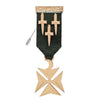 Knights Of Constantinople Breast Jewel – Gold Plated With Green Ribbon