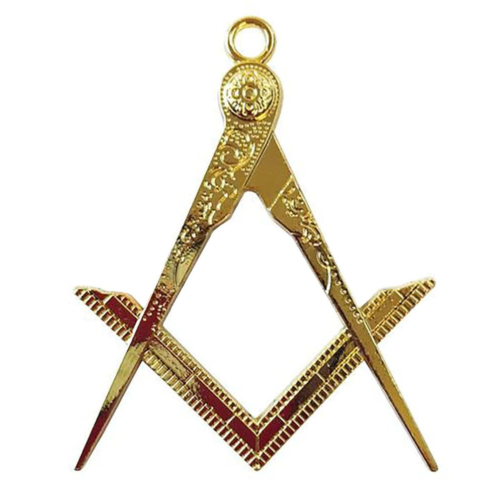 Riaz Impex Masonic Jewels Master Mason Blue Lodge Collar Jewel – Square & Compass Gold Metal