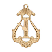 Organist Royal & Select Masters Officer Collar Jewel – Gold Plated Lyre