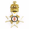Past Preceptor English Knights Templar Collar Jewel – Gold Plated