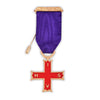 Red Cross of Constantine Breast Jewel – Purple Ribbon And Red Cross
