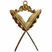 Secretary Blue Lodge Officer Collar Jewel – Gold Metal
