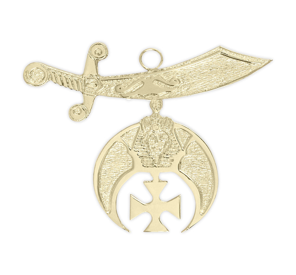 Riaz Impex Masonic Jewels Shriners Collar Jewel – Pure Brass Gold Plated