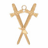 Steward Royal & Select Masters Officer Collar Jewel – Gold Plated Trowel & Crossed Swords