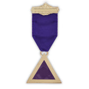 Superintendent Allied Masonic Degrees Breast Jewel – Gold Plated With Ribbon