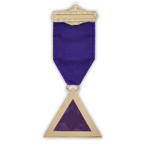 Riaz Impex Masonic Jewels Superintendent Allied Masonic Degrees Breast Jewel – Gold Plated With Ribbon