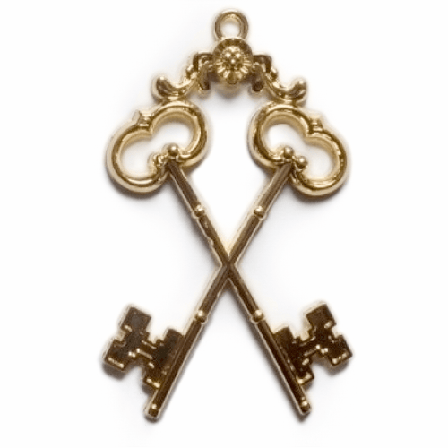 Riaz Impex Masonic Jewels Treasurer Blue Lodge Officer Collar Jewel – Gold Metal