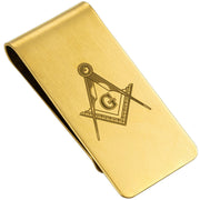 Master Mason Stainless Steel Money Clip – Gold Tone