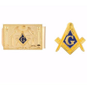 Masonic Money Clip & Lapel Pin Set – Gold & Blue