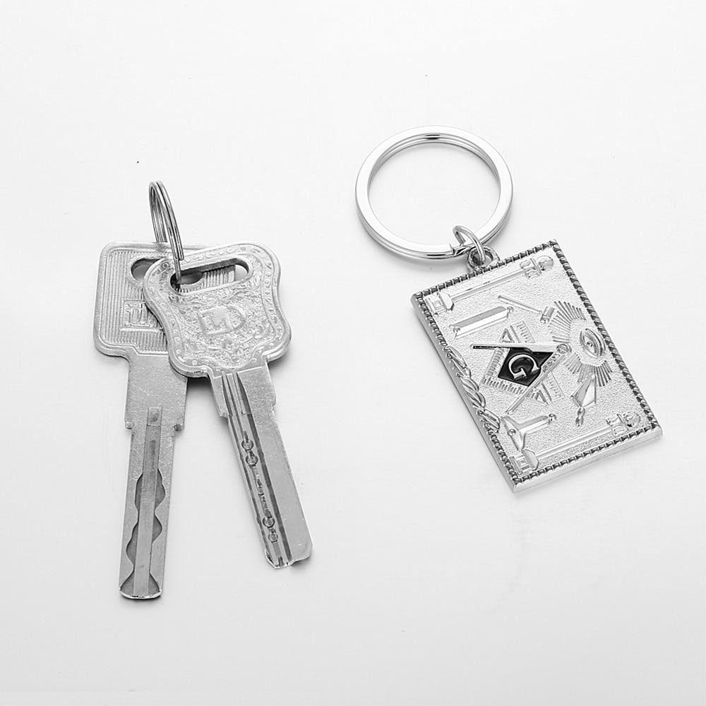 Riaz Impex Masonic Keychains & Money Clips Masonic Pillars & Tools Keychain – Silver Tone