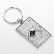 Masonic Pillars & Tools Keychain – Silver Tone