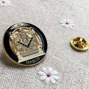 Masonic Lodge Double Pillars Lapel Pin