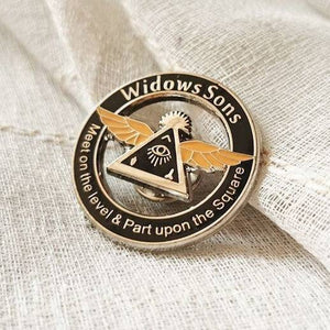 Riaz Impex Masonic Lapel Pins Widows Sons Metal Lapel Pin – 27 mm