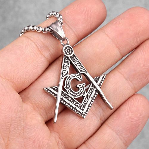 Riaz Impex Masonic Necklaces & Pendants Master Mason Ornate Pendant Necklace – Stainless Steel