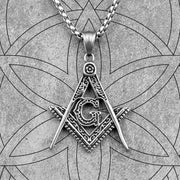 Master Mason Ornate Pendant Necklace – Stainless Steel