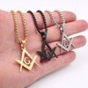 Master Mason Stainless Steel Pendant Necklace