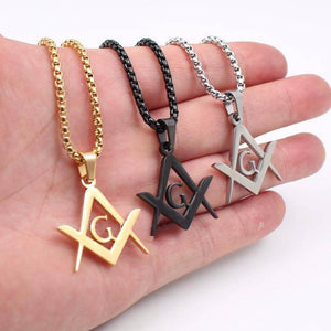 Riaz Impex Masonic Necklaces & Pendants Master Mason Stainless Steel Pendant Necklace