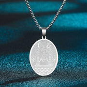 Masonic Boaz & Jachin Pillars Pendant Necklace
