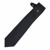 Masonic Black Necktie – Gold Embroidered Emblem