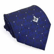 Master Mason Blue & Black Polka-Dot Necktie