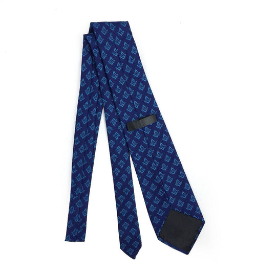 Riaz Impex Masonic Neckties Master Mason Navy & Blue Patterned Necktie