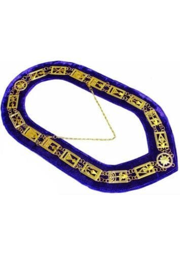 RIAZ IMPEX MASONIC REGALIA 12 LOT Cryptic Mason Royal & Select Master Chain Masonic Collar PURPLE Backing