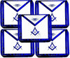 Masonic Blue Lodge Master Mason Apron with Square & Compass – Set of 5