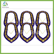 6 LOT Cryptic Mason Royal & Select Master Chain Masonic Collar PURPLE Backing