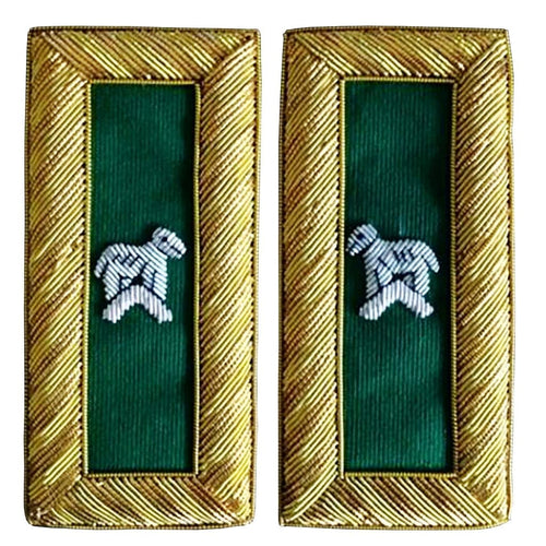 Riaz Impex Masonic Regalia Accessories 1.5" X 3.75" Generalissimo Knights Templar Frock Coat Shoulder Board – Bullion Embroidery