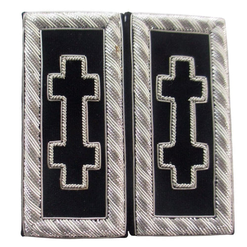 Riaz Impex Masonic Regalia Accessories 1.5" X 3.75" Grand Encampment Knights Templar Frock Coat Shoulder Board – Bullion Embroidery