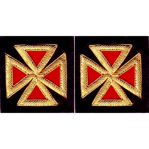 Riaz Impex Masonic Regalia Accessories Grand Knights Templar Frock Coat Sleeve Patch – Bullion Embroidery