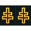 Officer of Encampment Knights Templar Frock Coat Sleeve Patch – Bullion Embroidery