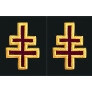 Officer of Encampment Knights Templar Frock Coat Sleeve Patch – Bullion Embroidery