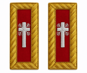 Past Commander Knights Templar Frock Coat Shoulder Board – Bullion Embroidery