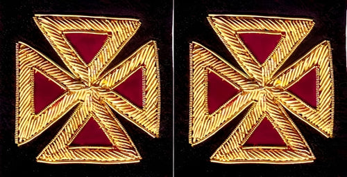 Riaz Impex Masonic Regalia Accessories Past Grand Commander Knights Templar Frock Coat Sleeve Patch – Bullion Embroidery