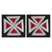 Past Grand Master Knights Templar Patch – Embroidered Silver & Red
