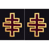 Past Most Eminent Grand Master Grand Encampment Knights Templar Frock Coat Sleeve Patch – Bullion Embroidery