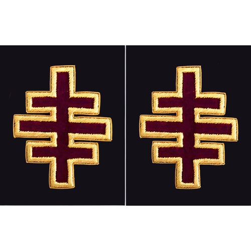 Riaz Impex Masonic Regalia Accessories Past Most Eminent Grand Master Grand Encampment Knights Templar Frock Coat Sleeve Patch – Bullion Embroidery
