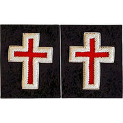 Sir Knight Cross Knights Templar Frock Coat Sleeve Patch – Bullion Embroidery
