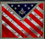 American Blue Lodge Patriotic Masonic U.S. Flag Apron Handmade