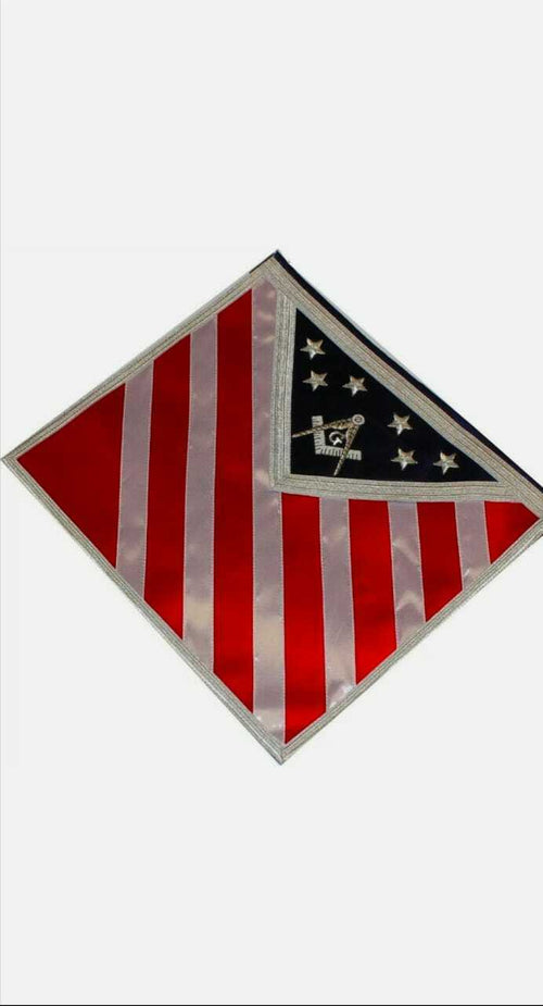 RIAZ IMPEX MASONIC REGALIA AMERICAN Blue Lodge Patriotic Masonic Freemason U.S. Flag APRON HAND MADE