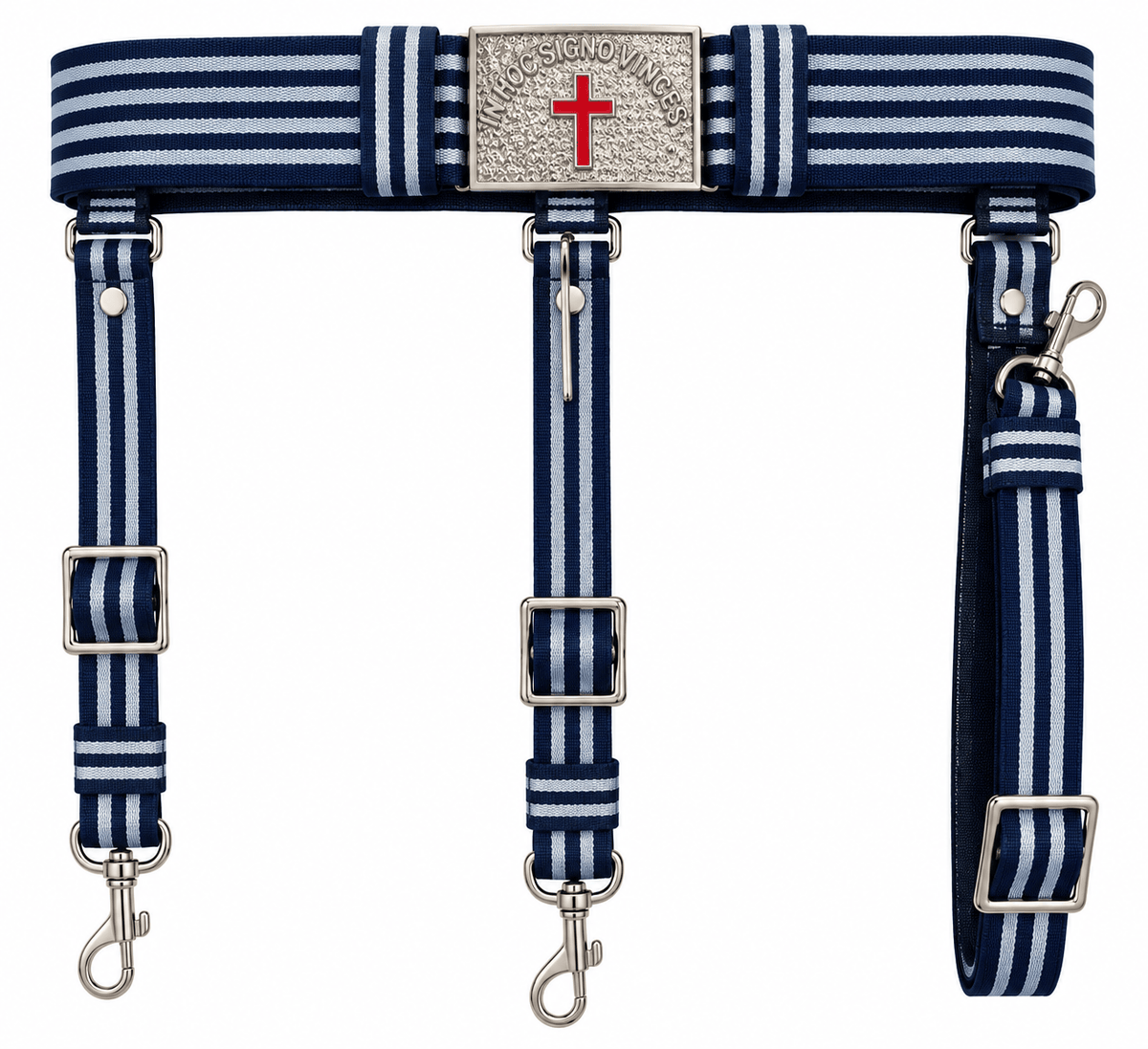 Riaz Impex Masonic Regalia Belts Knights Templar Regalia Belt – Black & Silver