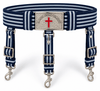 Knights Templar Regalia Belt – Black & Silver
