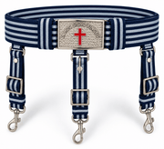 Knights Templar Regalia Belt – Black & Silver