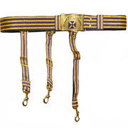 Past Grand Commander Knights Templar Regalia Belt – Purple & Gold