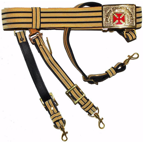 Riaz Impex Masonic Regalia Belts Past Grand Commander Knights Templar Regalia Belt – Red Cross