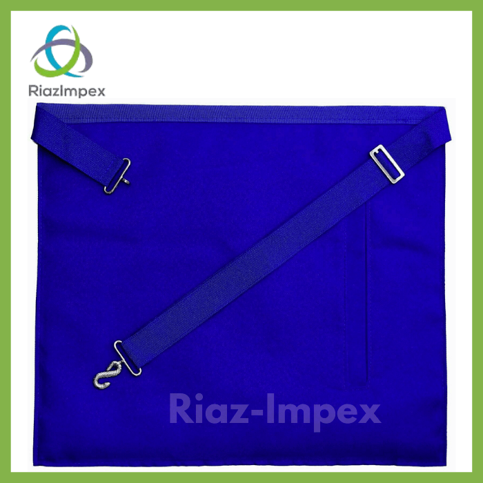 RIAZ IMPEX MASONIC REGALIA Blue Lodge Chain Collar and Master Mason Apron with Square Compass Package