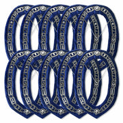 Blue Lodge Masonic Fellow Craft Silver Working Tools Chain Collar – 10 Pcs